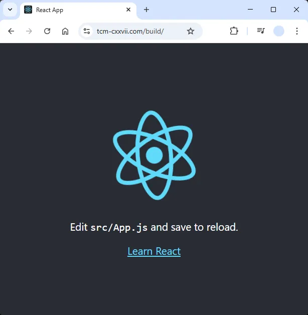 The app successfuly running