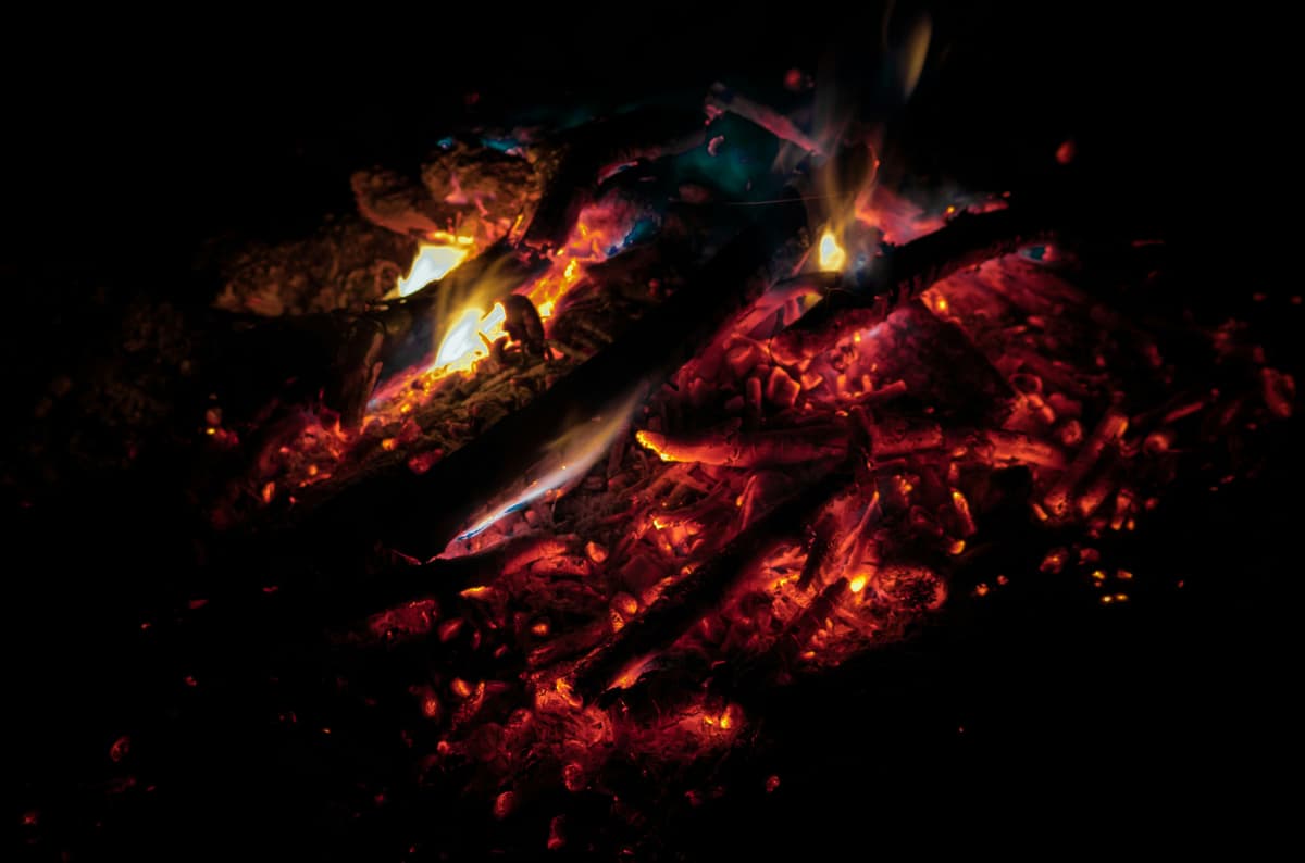 Burning firewood