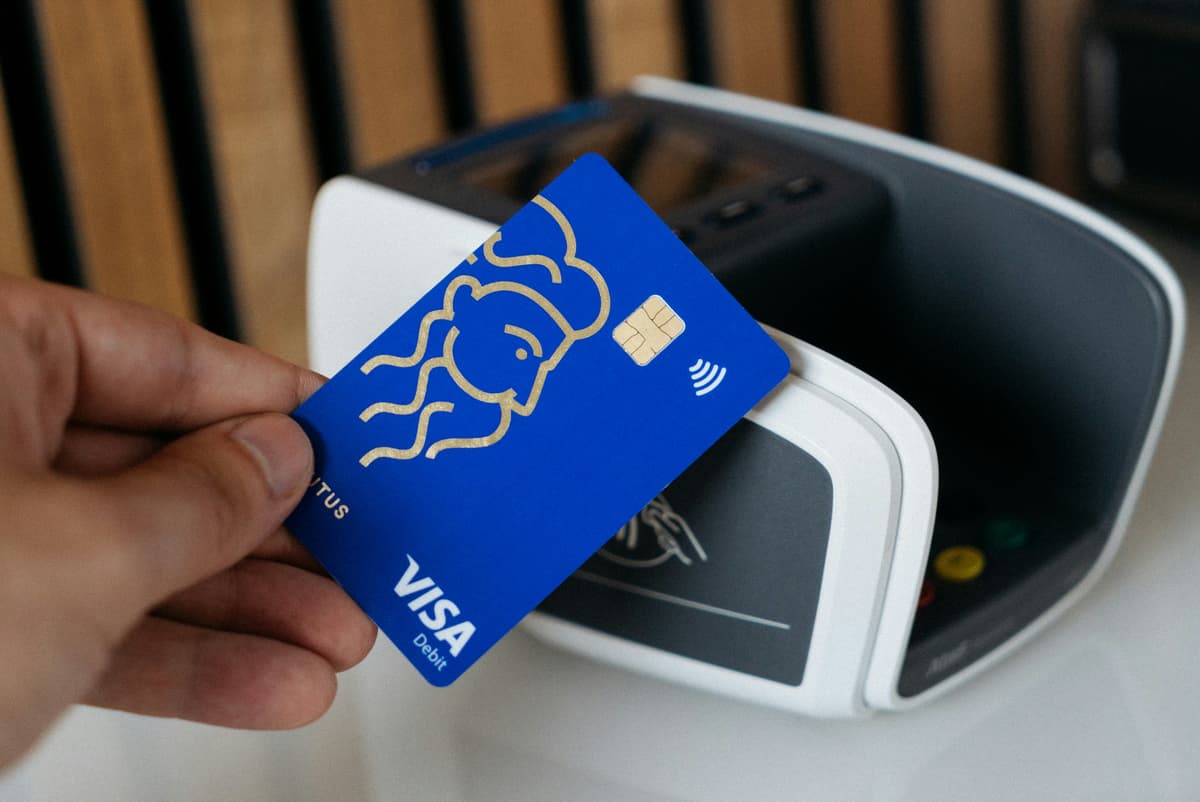 Paying with a card
